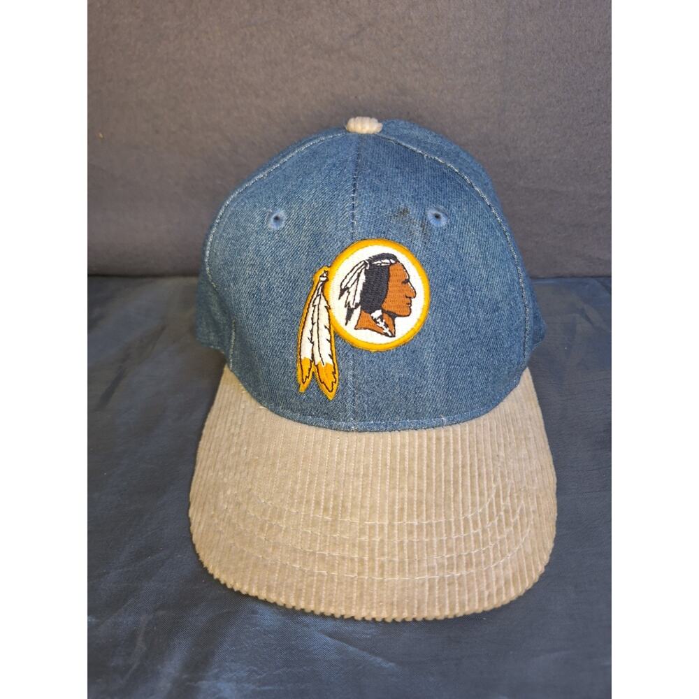 Washington Redskins NFL Youth Hat Blue Denim Beige Cordroy One Size Fits All